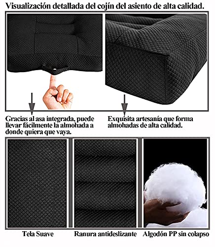 Elevador Coche, Cojin Asiento Coche, Cojin Elevador Coche Adulto, 40 X 40 X 12 Cm, TambiéN como CojíN Silla Oficina/Cojines Sillas Cocina/ Cojin Suelo/Cojines para Sofa/Cojines Sillas Jardin