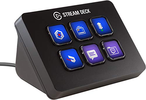 Elgato Stream Deck Mini – Controlador compacto de estudio, 6 teclas macro, activa acciones en apps y software como OBS, Twitch, ​YouTube y otros, funciona en Mac y PC