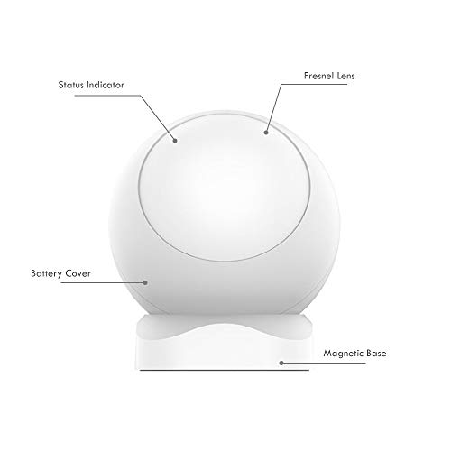 eMylo ZigBee Detector de Movimiento PIR Detector de Movimiento infrarrojo pasivo inalámbrico Detección de intrusión de Seguridad Sensor de Alarma de Movimiento del Cuerpo Humano infrarrojo Giratorio