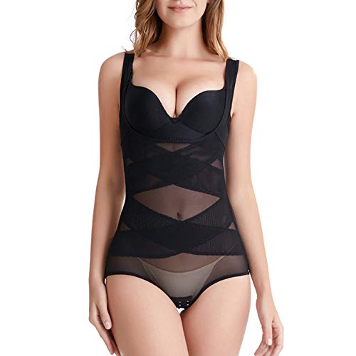 Entrenador de cintura para mujer Shapewear Control de abdomen cintura Cincher Slim Body Shaper Entrenamiento Faja Underbust Corsé Reino Unido, Negro, XL