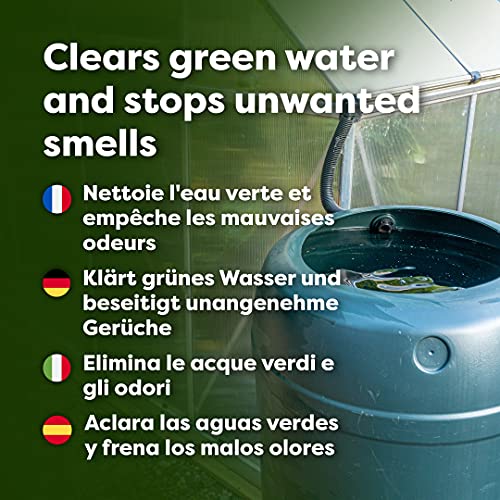 Envii Water Butt Klear – Limpiador orgánico para barril de lluvia, limpia el agua & nutre a la plantas – Tratamiento para 4.000 litros