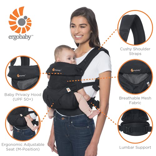 Ergobaby Mochila Portabebé Ergonómica 360 Batik Indigo 4-Posiciones de Porteo