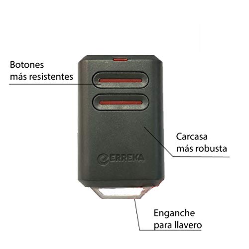 ERREKA KUMA KU02 De 2 Botones Canales 433 MHz Compatible Con Erreka Luna Y Reson Nuevo Modelo Más Resistente