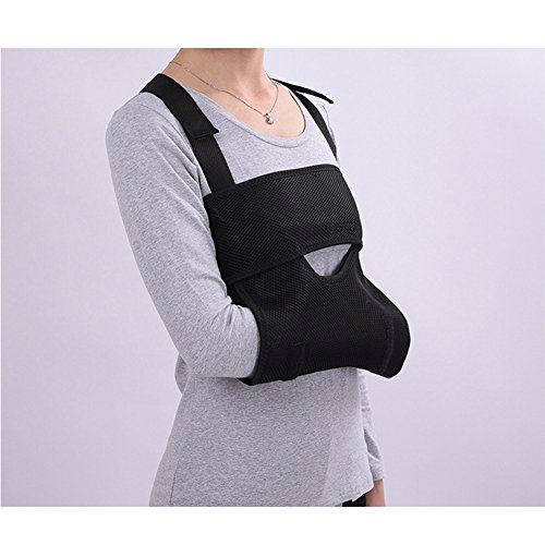 Eslinga De Antebrazo De Malla Negra Ventilación De Fractura De Clavícula Brazo De Dislocación De Hombro Y Correa De La Parte Superior Del Cuerpo,L1.75~1.95M