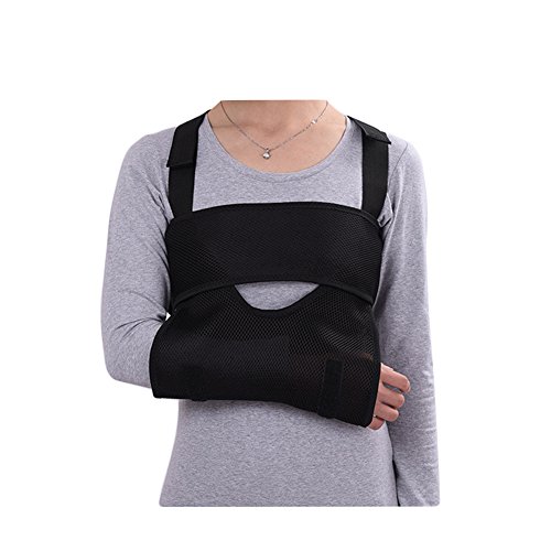 Eslinga De Antebrazo De Malla Negra Ventilación De Fractura De Clavícula Brazo De Dislocación De Hombro Y Correa De La Parte Superior Del Cuerpo,L1.75~1.95M