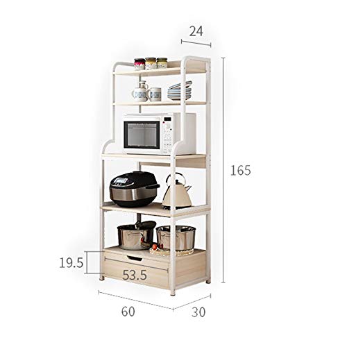 Estantes Organizadores de Almacenamiento de Cocina Kitchen Estante Practical Rack de almacenamiento de 5 capas de estanterías con cajones adecuados for el horno de Baker especia Inicio Estante de la E