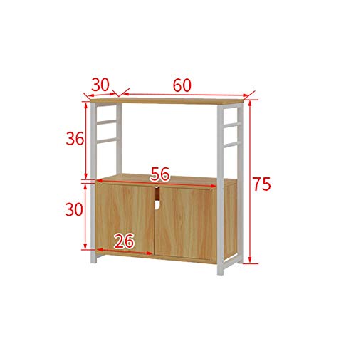 Estantes Organizadores de Almacenamiento de Cocina Microondas horno de carro de cocina Estantería de 2 niveles estante con gabinete de cocina o el comedor muebles de la sala Estante de la Estación de