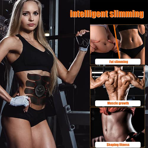 Estimulador Muscular Abdominales, Ems Electroestimulador Muscular Abdominales, Abs Estimulador Muscula Quemagrasas Abdominal Para Hombre/Mujer, Abdomen Brazo Piernas GlúTeos, Almohadillas De Gel 16pcs