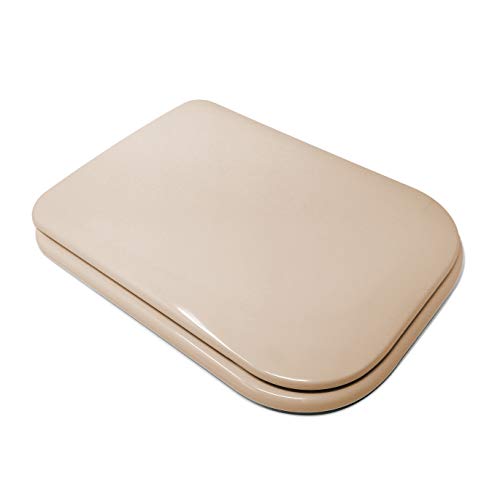 ESTOLI S.A. | TAPA WC COMPATIBLE | GALA 2000 | TONCA - CONCA IDEAL STANDARD | ASIENTO INODORO | FÁCIL INSTALACIÓN Y LIMPIEZA | MUY RESISTENTE | 44 x 34 x 4 cm (Beige - Visón)