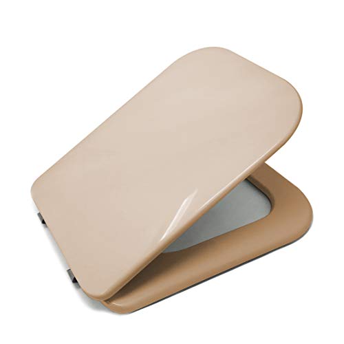 ESTOLI S.A. | TAPA WC COMPATIBLE | GALA 2000 | TONCA - CONCA IDEAL STANDARD | ASIENTO INODORO | FÁCIL INSTALACIÓN Y LIMPIEZA | MUY RESISTENTE | 44 x 34 x 4 cm (Beige - Visón)