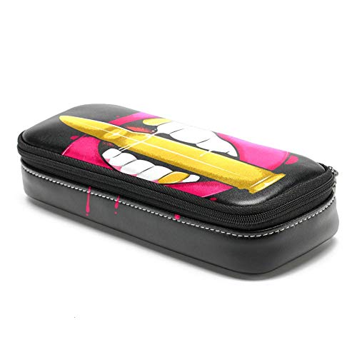 Estuche para lápices para niños Lápiz labial, Lip Bullets Caja de lápiz Multifunción Bolso de Cosméticos Bolsa de papelería Cartuchera Impresión divertida 19x7.5x3.8cm