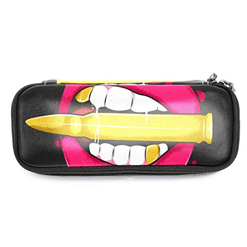 Estuche para lápices para niños Lápiz labial, Lip Bullets Caja de lápiz Multifunción Bolso de Cosméticos Bolsa de papelería Cartuchera Impresión divertida 19x7.5x3.8cm