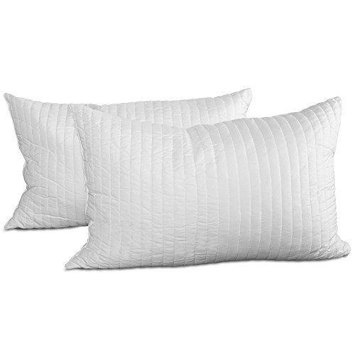 EvergreenWeb - Pack de 2 Almohadas viscoelásticas 40x60 de Copos, Altas 12 cm Efecto Pluma de Ganso antialérgico, Cojines para Dolores cervicales