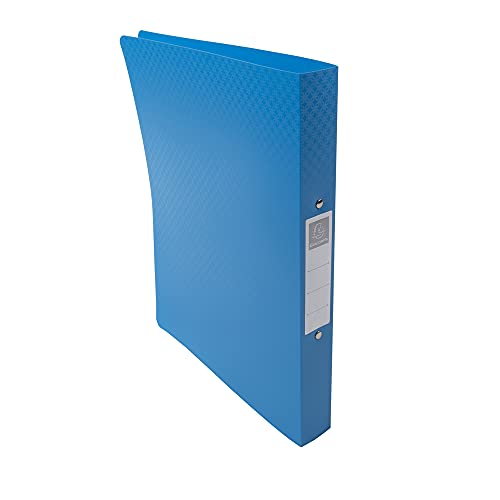 Exacompta 54790E – Lote de 4 archivadores semirrígidos Forever Young – 2 anillas 30 mm – Polypro opaco – 32 x 26,8 cm para formato A4 maxi – colores surtidos: azul, fucsia, amarillo, turquesa