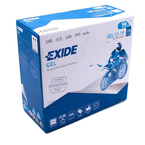 Exide 707 26 55 Batería Gel Exide G 19 12V 19Ah Especial Moto