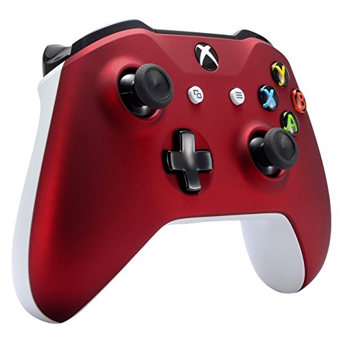 eXtremeRate Carcasa para Mando Xbox One S/X Accesorios Protectora Suave al Tacto Placa Frontal Funda Delantera Kit de reemplazo Cubierta Shell para Mando Controlador de Xbox One S/X(Model 1708) Rojo