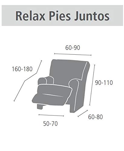 Eysa Ulises - Funda Relax Pies Juntos Elástica, color Gris, 60 - 75cm