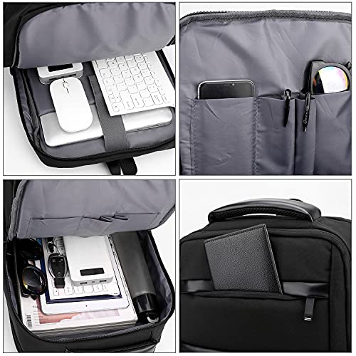 Faffooz Mochila Ordenador Portatil Mochila Hombre Mochila Negocio Impermeable con Puerto de USB Mochila Antirrobo para el Laptop para Ordenador del Negocio Trabajo Diario