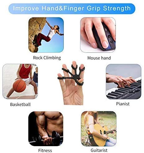 Faneli Nuevo extensor de mano extensor de dedo bandas de resistencia de dedo para entrenamiento de fuerza de dedo conjunto de pinzas para artritis túnel carpiano y escalada en roca 3 piezas