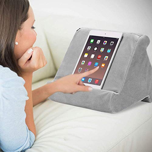 FANIER Soporte de Almohada para Tableta, Multiángulo Soporte iPad Pillow para cojines blandos en ángulo Soporte de cojín para Tablet para lectores de libros electrónicos, smartphones, revistas (Negro)