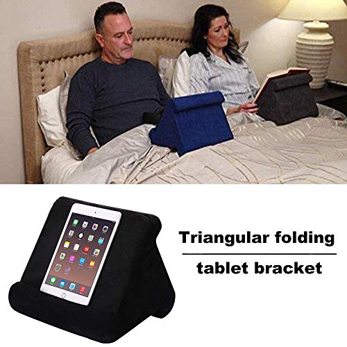 FANIER Soporte de Almohada para Tableta, Multiángulo Soporte iPad Pillow para cojines blandos en ángulo Soporte de cojín para Tablet para lectores de libros electrónicos, smartphones, revistas (Negro)