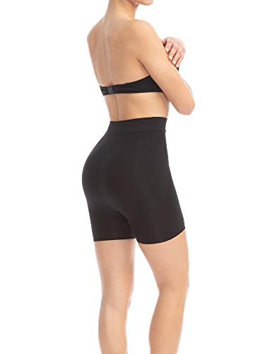 Farmacell 302 (Negro, M/L) Mini Pantalon Corto masajeador, Moldeador y con Efecto Push-up en los gluteos