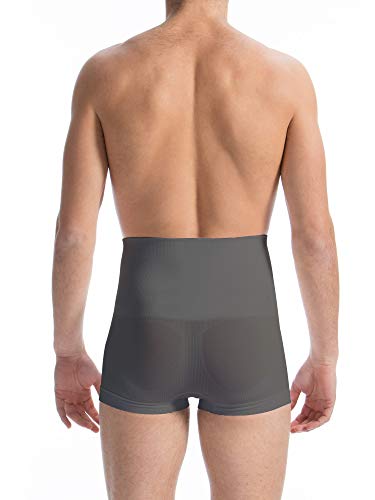 Farmacell Man 402 (Gris, XL) Calzoncillo Tipo Boxer Moldeador de Algodon para Hombre con Faja Elastica