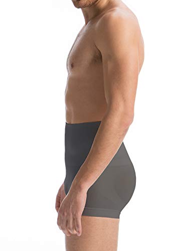 Farmacell Man 402 (Gris, XL) Calzoncillo Tipo Boxer Moldeador de Algodon para Hombre con Faja Elastica