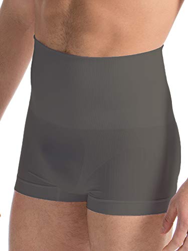 Farmacell Man 402 (Gris, XL) Calzoncillo Tipo Boxer Moldeador de Algodon para Hombre con Faja Elastica