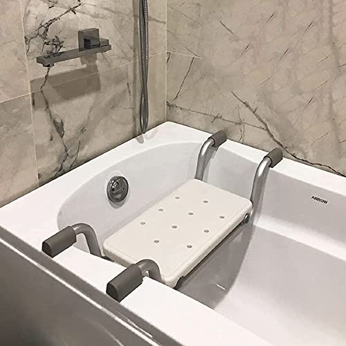 FBBSZSD Banco de Alumibath, Asiento de baño Ligero suspendido, bandejas de bañera Extensibles, Taburete de baño, Auxiliar de baño para Personas Mayores, discapacitadas, Banco de Ducha de h