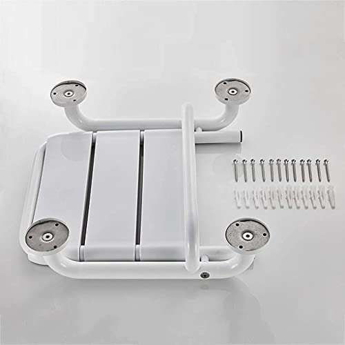 FBBSZSD Taburete de Asiento de Ducha para Ancianos discapacitados Banco de baño montado en la Pared Taburete de bañera Silla de baño Plegable Silla de Ducha de Pared Plegable Blanca