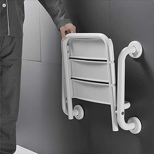 FBBSZSD Taburete de Asiento de Ducha para Ancianos discapacitados Banco de baño montado en la Pared Taburete de bañera Silla de baño Plegable Silla de Ducha de Pared Plegable Blanca