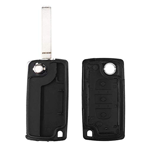 Febelle Carcasa para llave de coche con 3 botones sin hoja funda para mando a distancia del coche compatible Citroen Número de botones CE0536 HU83