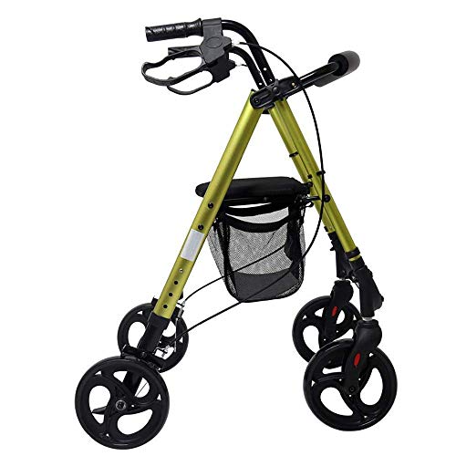 FEEE-ZC Old Man Trolley Walker Carrito de Compras Silla de Ruedas Plegable portátil Old Man Walker Aluminio Blo