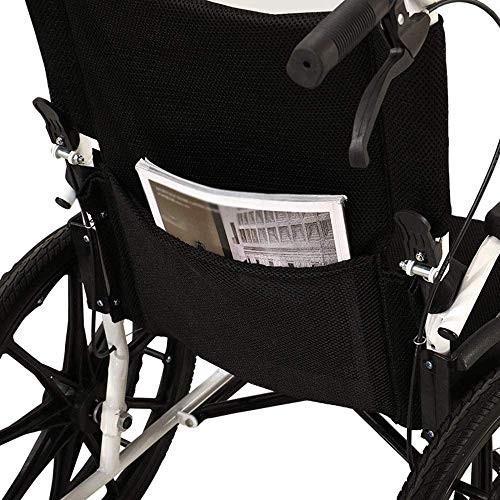 FEEE-ZC Silla de Ruedas, Silla de Ruedas Plegable, Ligera, portátil, de Viaje, Ultraligera, para Ancianos, Carrito para Personas Mayores, Scooter portátil para discapacitados, Negro