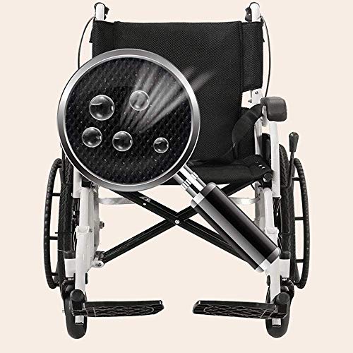 FEEE-ZC Silla de Ruedas, Silla de Ruedas Plegable, Ligera, portátil, de Viaje, Ultraligera, para Ancianos, Carrito para Personas Mayores, Scooter portátil para discapacitados, Negro