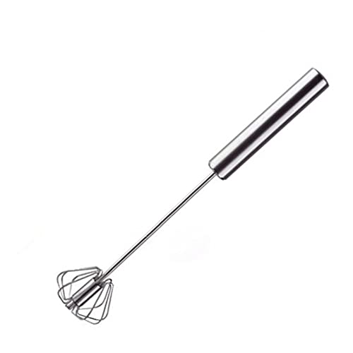 FEIHAIYANYddq Varillas Cocina 10 Pulgadas Semi-automático Mezclador Huevo batidor Manual Auto Girar el Acero Inoxidable batidor de batea batidora Crema agitación Herramientas de Cocina