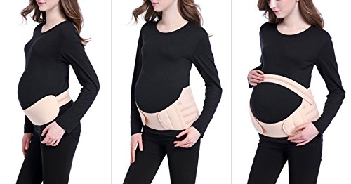 Feoya - Faja de Embarazo para Mujer Embarazada Apoyo Abdominal Lumbar Elástica Respirable Còmodo de Prenatal Saludable de Bebé - Rosa Talla L