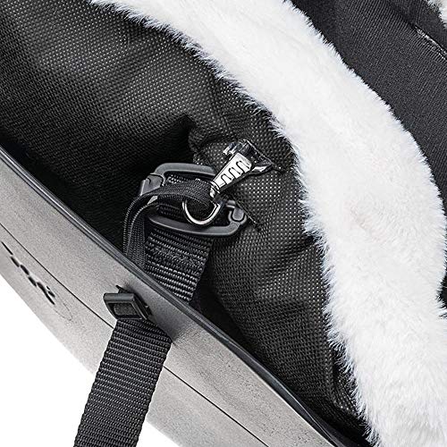 Ferplast Bolso para perros WITH-ME WINTER, EVA, Suave plástico de goma con revestimiento de ecopiel, Asas regulables, Correa de seguridad incluida, 21.5 x 43.5 x h 27 cm, Negro