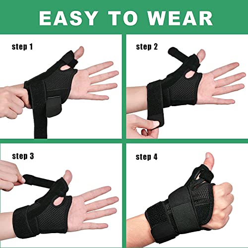 ferula pulgar protector dedos mano ferula dedo muñequera pulgar férula espiga y soporte de mano para artritis, tendinitis, alivio del dolor del túnel carpiano y esguince de pulgar