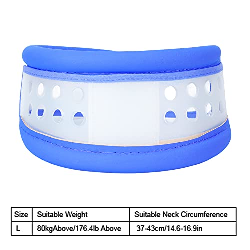 FILFEEL Collar Cervical, Cuello Ajustable, Soporte para el Cuidado Correcto de los Huesos para Aliviar el Dolor de Cuello(Large-Azul)