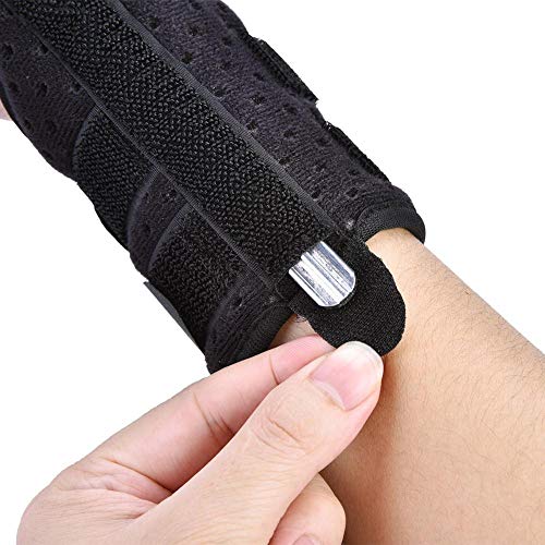 Filfeel La férula espica del soporte del pulgar alivia el dolor del pulgar de lesiones, tendinitis de muñeca, De Quervain's, artritis y esguinces. Mano izquierda o derecha