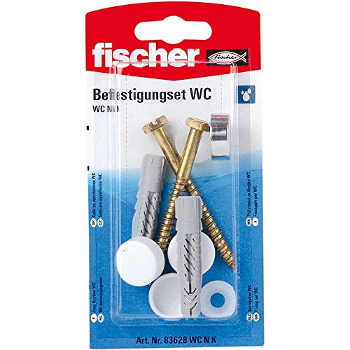 fischer 83628 Juego Completo fijación para baño, Gris