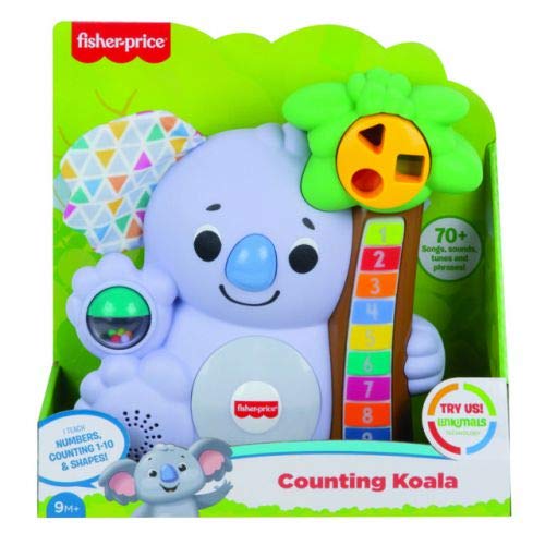 Fisher-Price- Parlamici Baby Koala 123, Gioco Educativo con Luci e Suoni Juguete para niños de 9 + Meses. (Mattel GVN29)