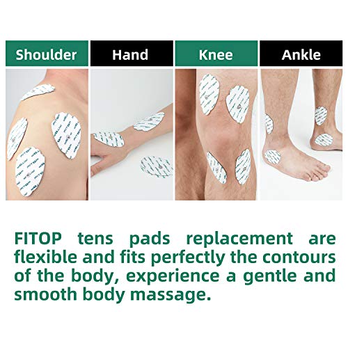 FITOP 20 Almohadillas de Electrodos Conexión de Botón 3.5mm Con Forma De Mano Conectadas A Electrodo Con Super Gel