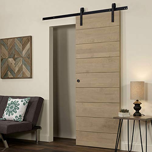 Fittyz 6FT 183cm Herraje para Puertas Correderas Kit para Puerta Corredera Granero con Capacidad de 100kg Riel para Puerta Corredera Granero (6FT 183cm)