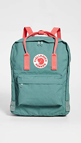 Fjällräven Kånken - Mochila, Unisex, Verde (Frost Green-Peach Pink), 38 x 27 x 13 cm