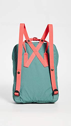 Fjällräven Kånken - Mochila, Unisex, Verde (Frost Green-Peach Pink), 38 x 27 x 13 cm