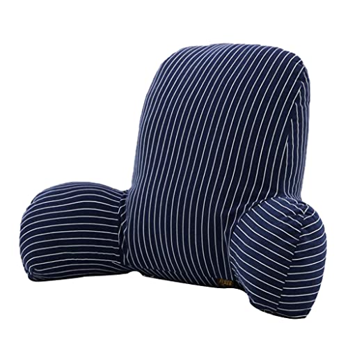 FLAMEER 1 Pieza Almohada de Descanso de Silla Cama Cojín de Lectura para Adultos Niños - Tiras-Azul Oscuro