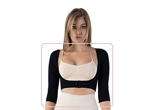 Formeasy Armshaper - Moldeador de brazo y espalda para mujer, para ocultar los brazos, no más gruesos en la espalda, Negro , L